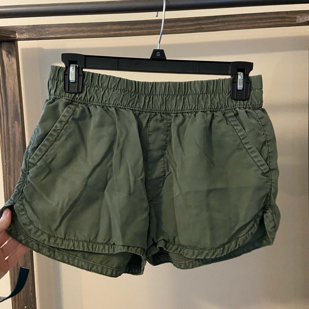 Army green shorts